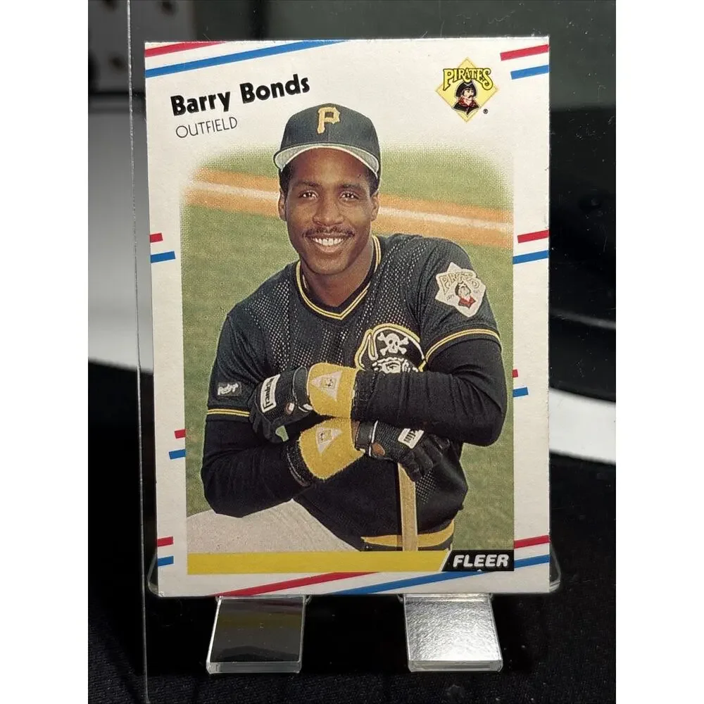 4 Baseball Cards Barry Bonds Rookie Lot Topps, Fleer, Toys R Us Mint